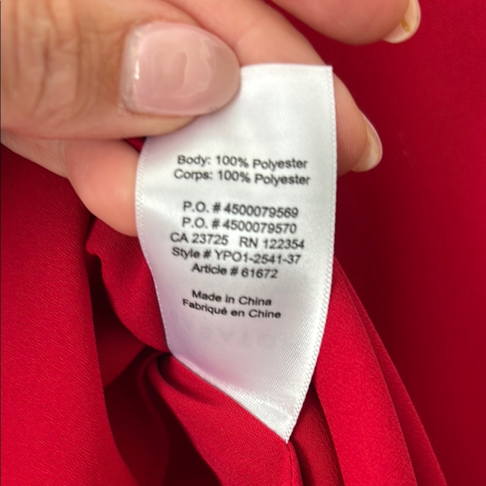Aritzia Babaton Red Off-the-Shoulder Flutter Sleeve Blouse - Picture 5 of 5